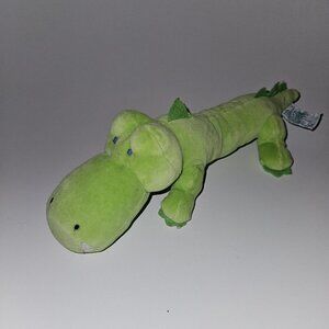 Green Alligator Russ Baby Plush Lovey 11.5" Long Stuffed Toy Crocodile